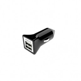 CARGADOR COCHE 2 USB APPROX 31A NEGRO